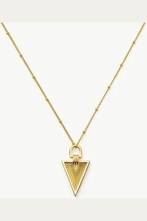 Missoma Pyramid Ridge Pendant Necklace | 18ct Gold Plated