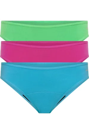 Modibodi Basic Mid-Rise Bikini 3 pack Moderate-Heavy / / 20/3XL / Moderate Heavy