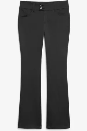 Monki Low waist flared tailored trousers
