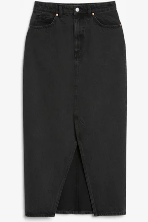Monki Midi denim skirt
