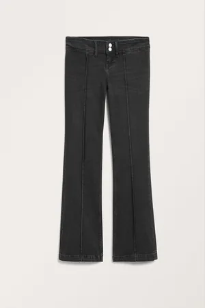 Monki Low waist press crease jeans