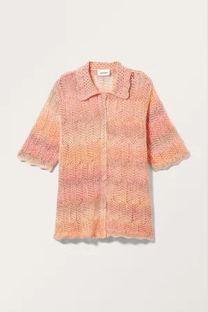 Monki Crochet Short Sleeve Shirt
