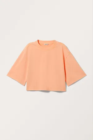 Monki Cropped Oversized Short Sleeve Terry Top