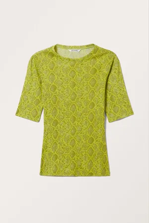 Monki Stretchy Short Sleeve Cotton Top