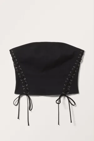 Monki Corset Lace Up Top