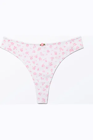 Monki Printed Rose Thongs