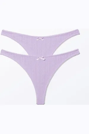Monki 2-pack Pearl Low Rise Thongs