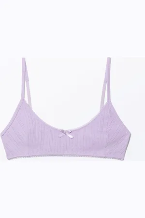 Monki Scooped Cotton Bow Bra