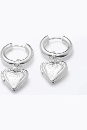 Monki Heart Locket Earrings
