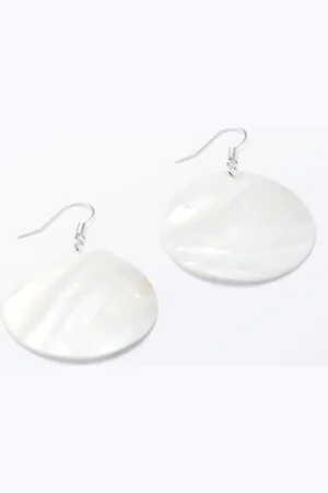 Monki Round Shell Earrings