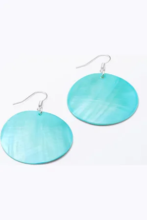 Monki Round Shell Earrings