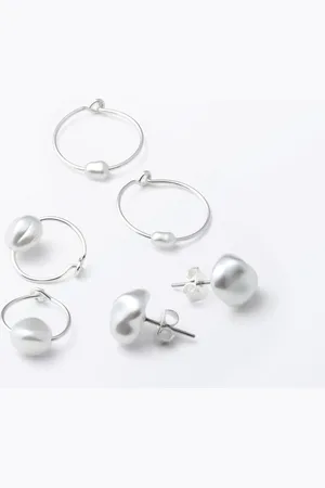 Monki 3-pack Pearl Earrings