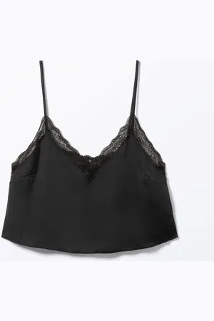 Monki Lace Satin Strap Top