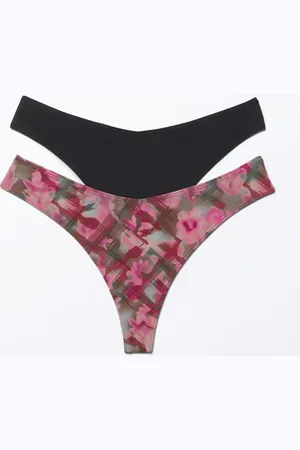 Monki 2-pack Low Waist Modal Thongs