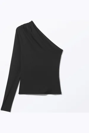 Monki Draped One-Shoulder Nylon Top