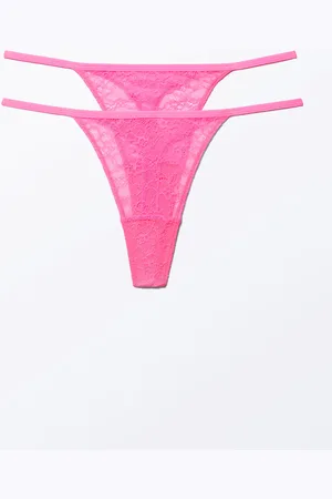 Monki 2-pack Lacey Lace Thongs