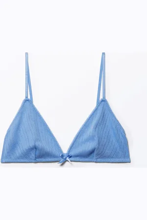 Monki Pearl Pointelle Triangle Bra