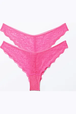 Monki 2-pack Lacey Lace Brazilian Briefs