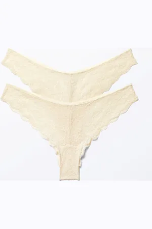 Monki 2-pack Lacey Lace Brazilian Briefs