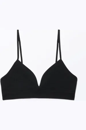 Monki Soft Ribbed Triangle Bra