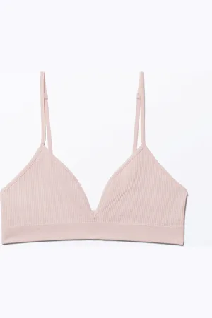 Monki Soft Ribbed Triangle Bra