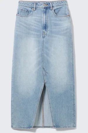 Monki Midi denim skirt