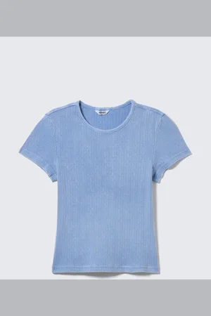 Monki Soft Short-Sleeved Pointelle Top