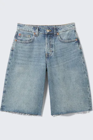 Monki Peggy Low Waist Loose Baggy Leg Denim Shorts