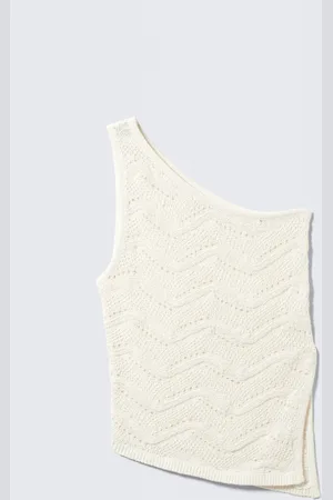 Monki Knitted One-Shoulder Top