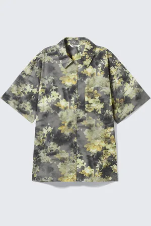 Monki Oversized Short-Sleeved Cotton Poplin Shirt