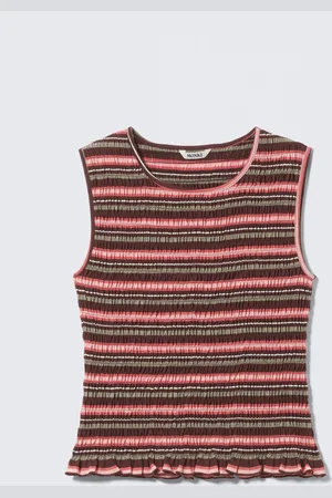 Monki Smocked Slim-Fit Tank Top