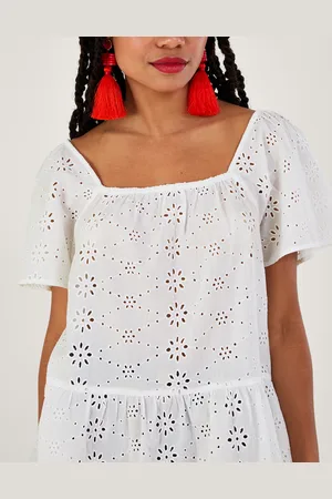 Monsoon Plain Schiffli Top