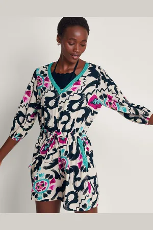 Monsoon Avelle V-Neck Print Playsuit