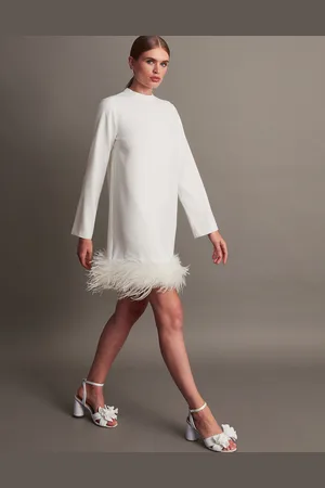 Monsoon Andrea Feather Wedding Dress