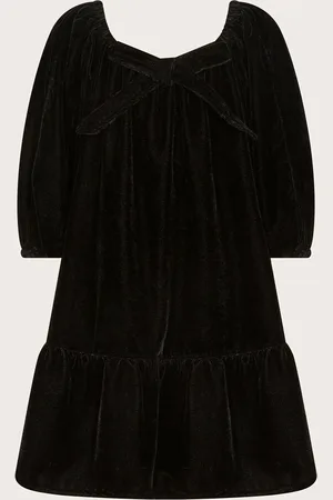 Monsoon Velour Bow Dress