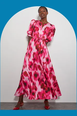 Crās Abstract Floral Maxi Dress