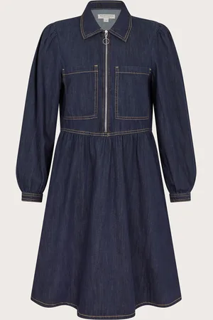 Monsoon Adeena Denim Mini Shirt Dress