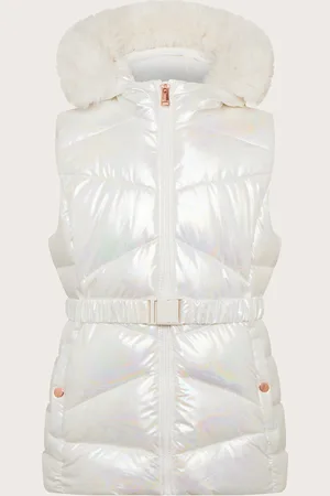 Monsoon Iridescent Puffer Hooded Gilet
