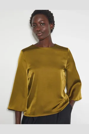 Monsoon Ingrid Bell Sleeve Satin Top