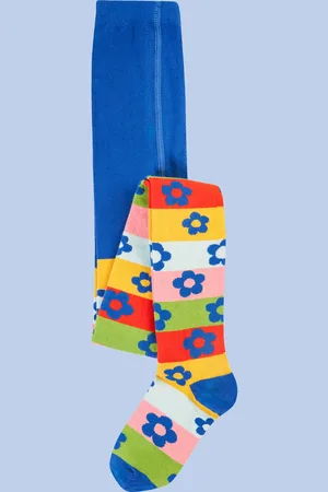 Frugi Norah Flower Stripe Tights