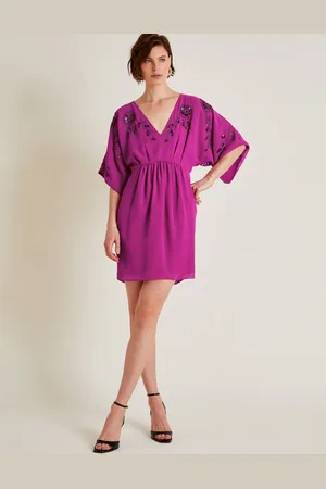 Monsoon Isla Embellished Short Sleeve Mini Dress