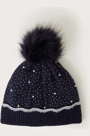 Monsoon Rosie Scallop Pom-Pom Beanie Hat