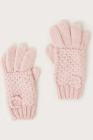 Monsoon Knitted Flower Gloves