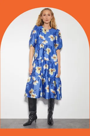 Monsoon Crās Illustrated Floral Tiered Dress