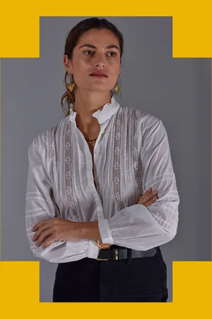 Bohemia East Lace Ruffle Blouse