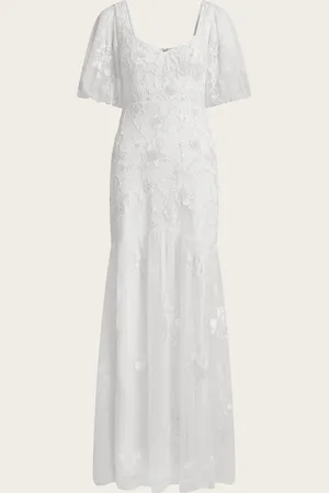 Monsoon Violet Embellished Bridal Dress Ivory