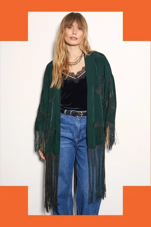 Bohemia East Heba Embroidered Tassel Kimono
