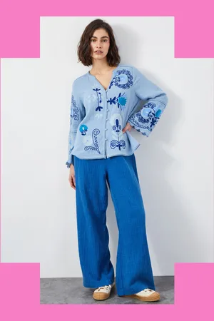 Bohemia East Aurina Long Sleeve Embroidered Blouse