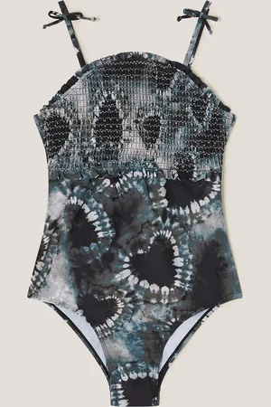 Monsoon Tie-Dye Heart Smocked Swimsuit