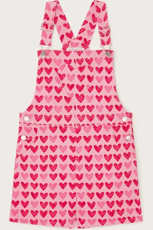Monsoon Heart Print Short Dungarees